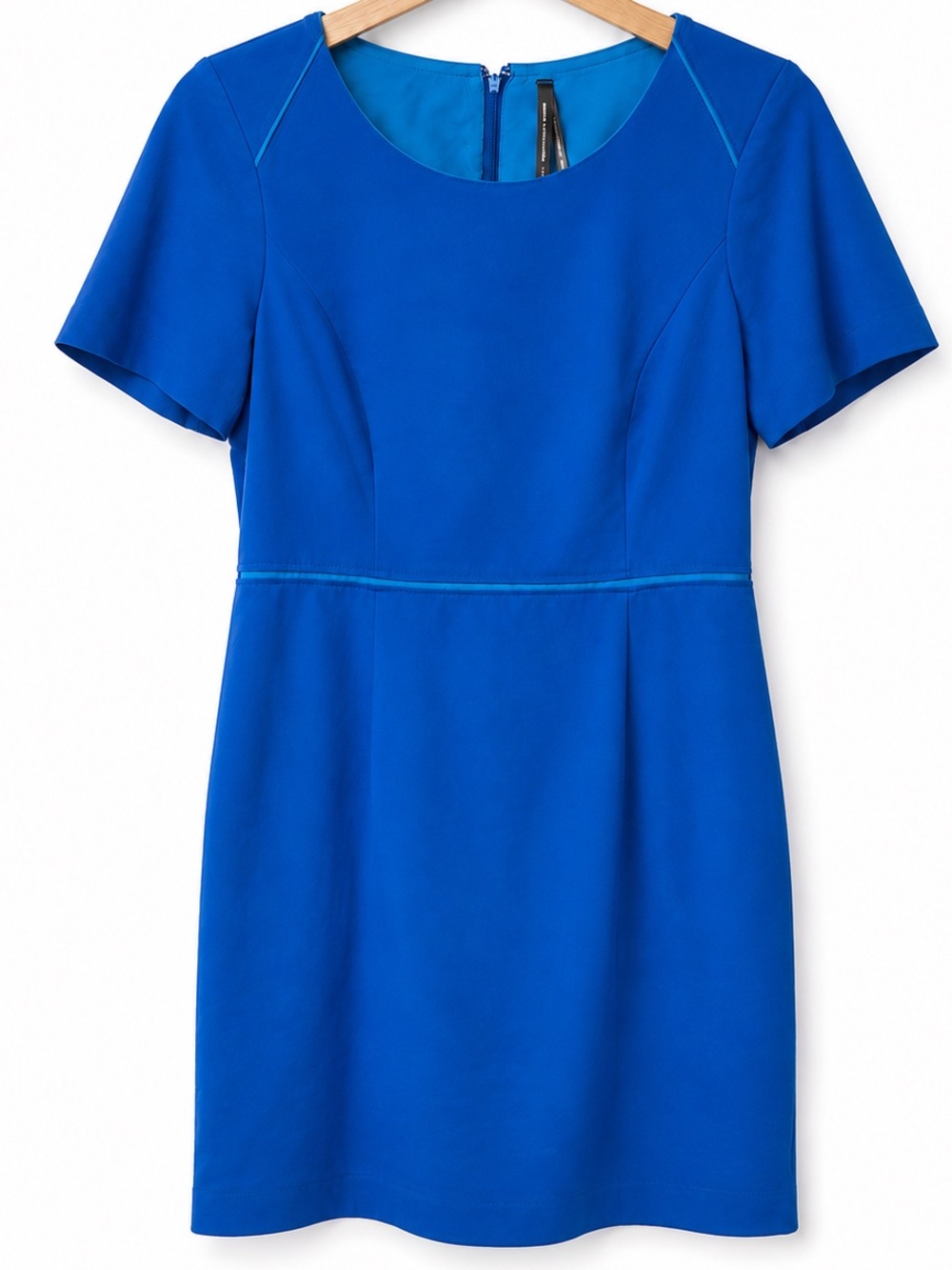Marc New York Andrew Marc Blue Sheath Mini Dress Size 12 Career Office